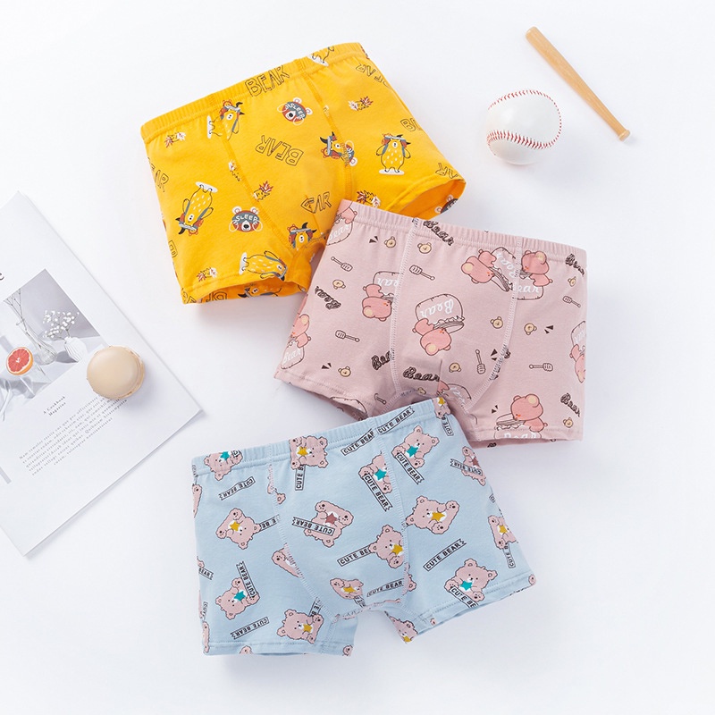 Quần Lót boxer Chất Liệu cotton Cao Cấp Thời Trang Dành Cho Bé Trai Từ 2-12 Tuổi