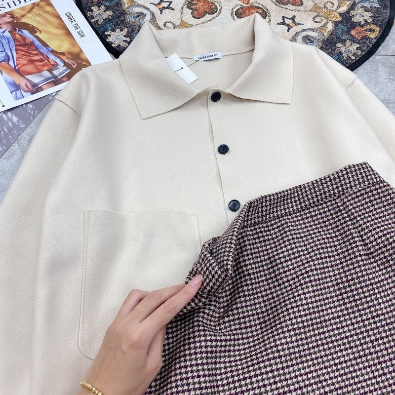 Set Áo Khoác Dạ mix Chân váy