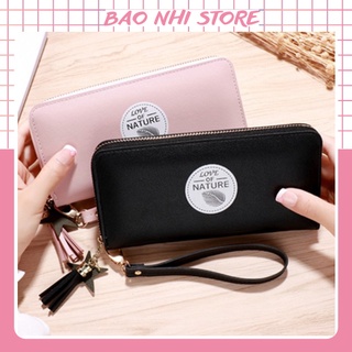 Ví nữ cầm tay đựng tiền dáng dài giả da cho nữ chữ love , bóp đựng tiền nữ kéo khóa dáng dài nhiều ng 1835  bảo nhi shop