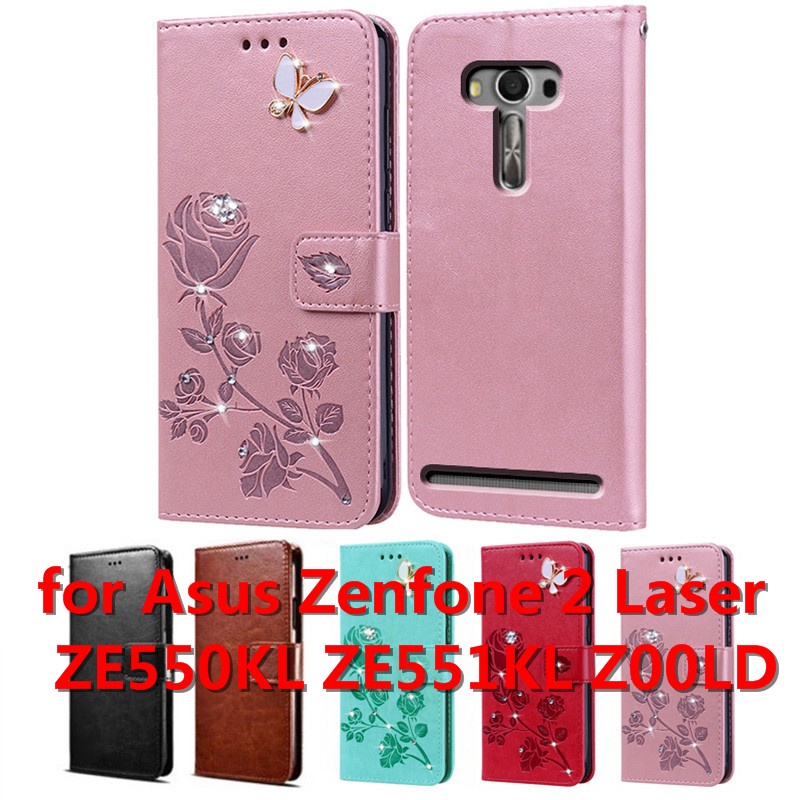 Ốp Lưng Điện Thoại Dạng Ví Da Lật Dành Cho Asus Zenfone 2 Laser ZE550KL ZE551KL Z00LD