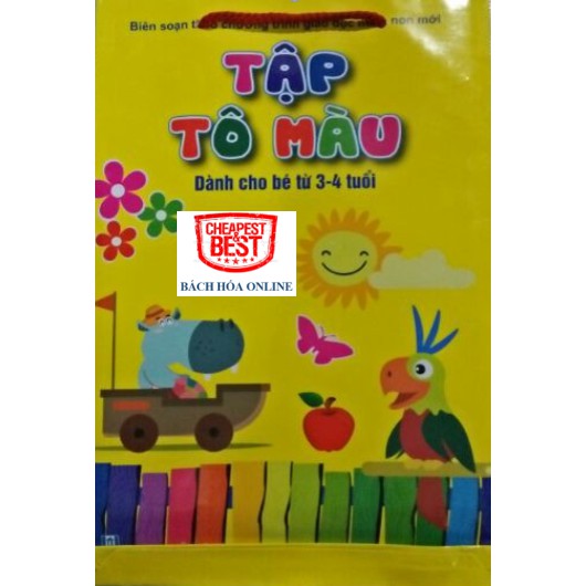 Bộ tập tô cho bé: Tô màu, tô chữ, tô số, phát triển trí tuệ cho trẻ mẫu giáo: 3-4 tuổi, 4-5 tuổi, 5-6 tuổi//Set 8 quyển