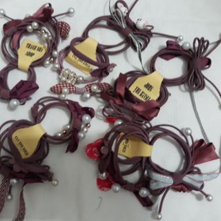 Set 5 cột tóc nơ hoa hồng