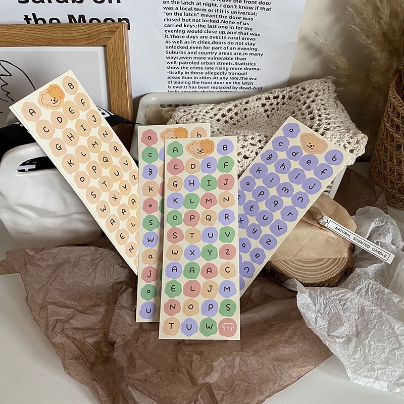 Sticker chữ cái tiếng anh hình dán chữ sticker trang trí toploader decor, trang trí sổ lưu niệm hình bảng chữ cái
