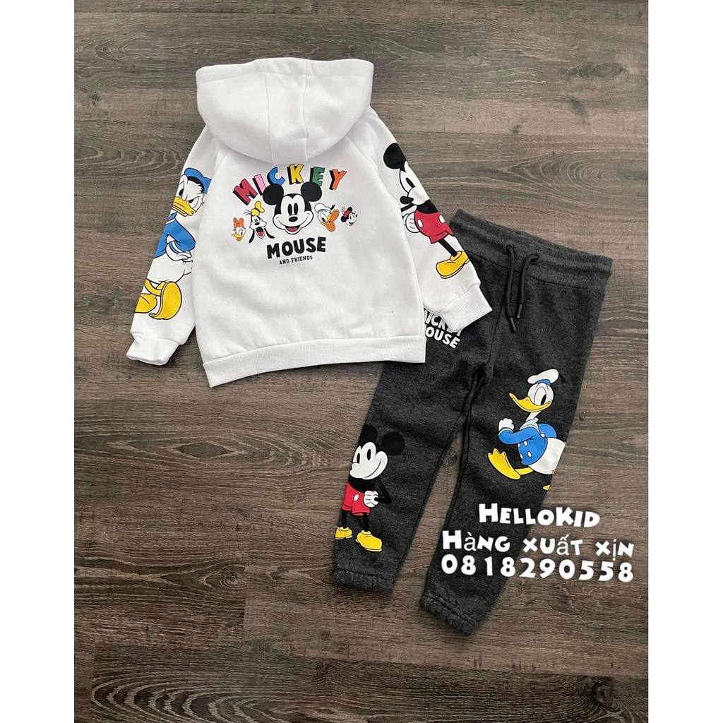 B366 - Bộ khoác nỉ Mickey bé trai và bé gái