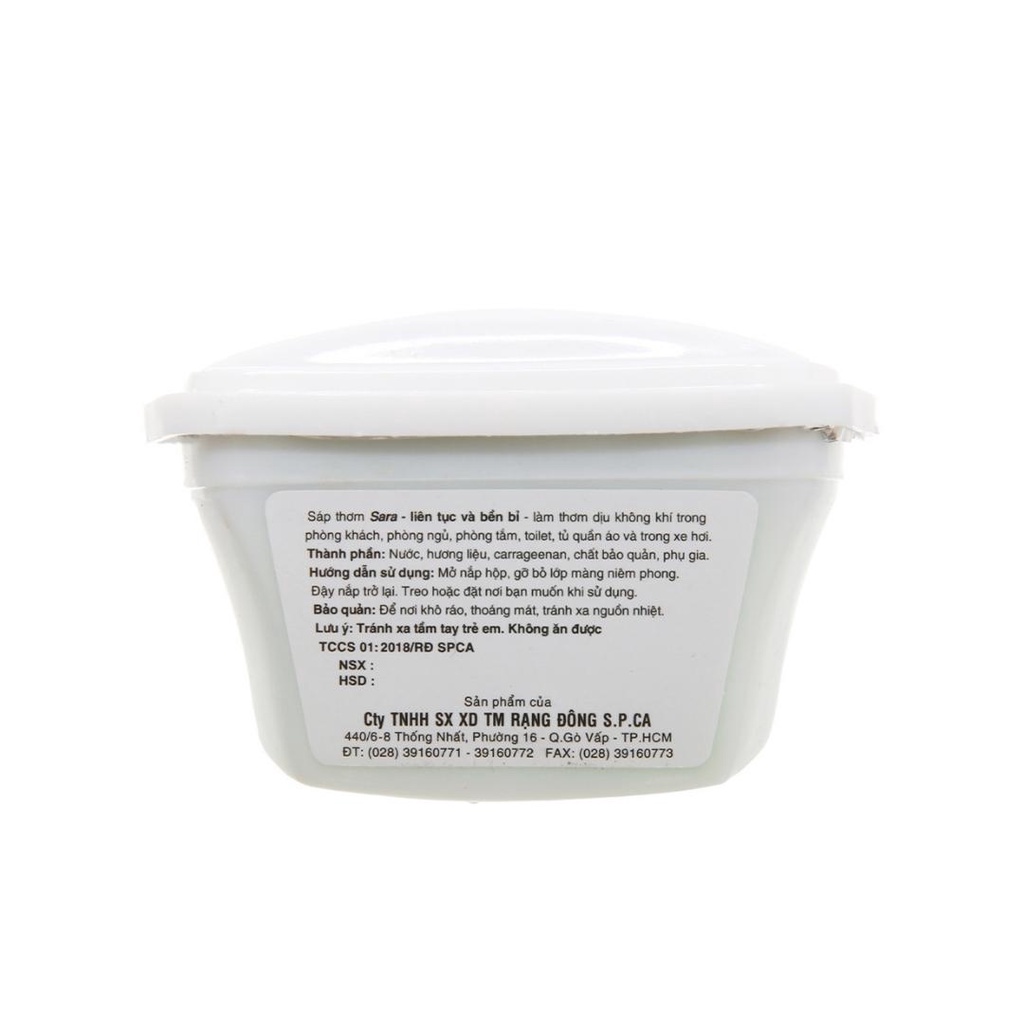 Sáp Thơm Nhà Vệ Sinh Khử Mùi Sara 125g Sáp Thơm Toilet Dùng Cho Cả Phòng Ngủ, Ô Tô, Tủ Quần Áo, Tủ Giày