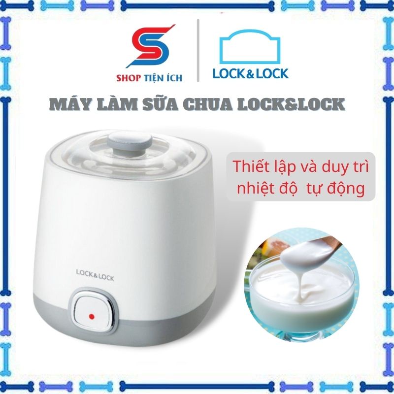 Máy làm sữa chua LockandLock EJY110SLV 1000ml nắp trong suốt-Shop Tiện Ích