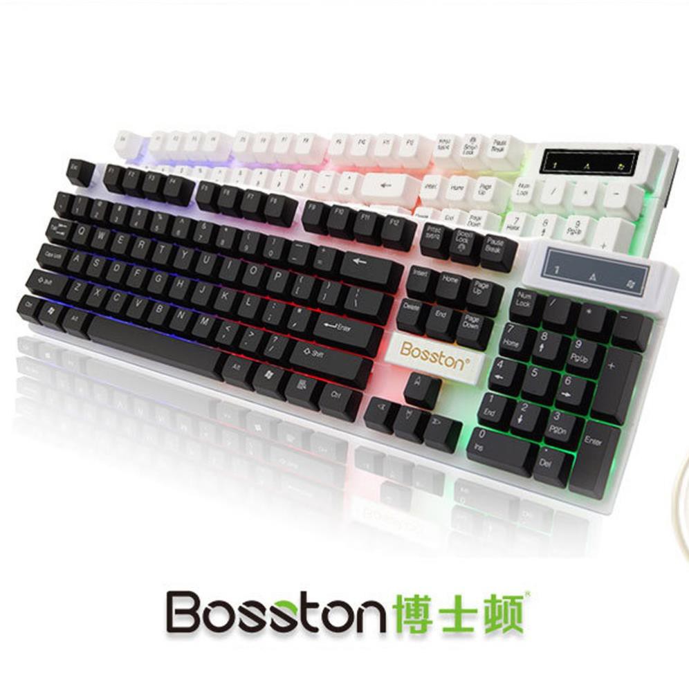 [Mã TH10KD20  hoàn đến10K xu] Bàn phím game Bosston K310/G808 LED 7 màu (Đen-Trắng)