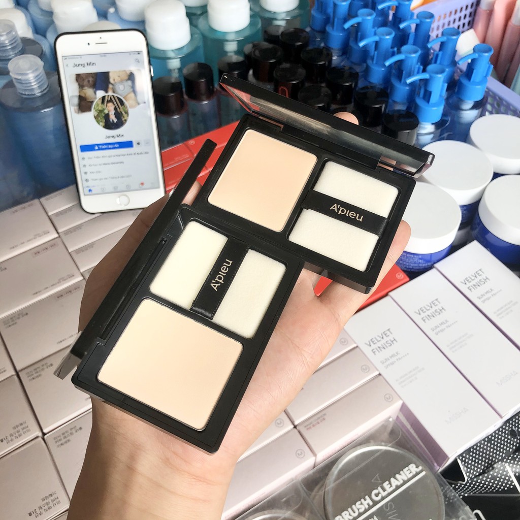 {XẢ KHO SỈ} Phấn Phủ Dạng Nén Siêu Mịn A'pieu Last Finish Pact SPF 50+ PA+++ 6.5g | BigBuy360 - bigbuy360.vn