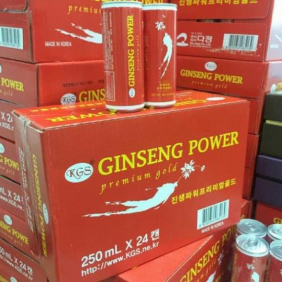 ⚡ SẢN PHẨM CHÍNH HÃNG  ⚡ Nước Hồng sâm lon Ginseng Power KGS thùng 24 lon x 250ml  ⚡