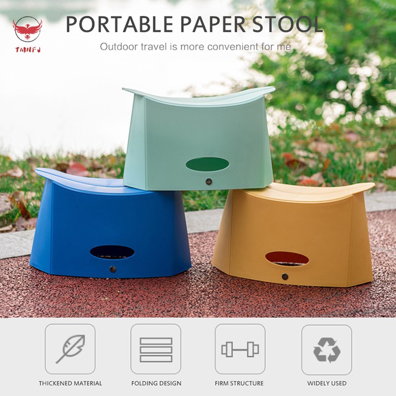 Ghế đẩu giấy xếp tiện dụng dùng khi đi cắm trại/câu cá du lịch ngoài trời