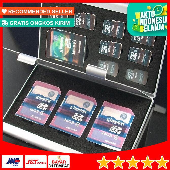 Hộp Đựng Thẻ Nhớ Micro Sd 4 Sd Bằng Kim Loại 12 Trong 1