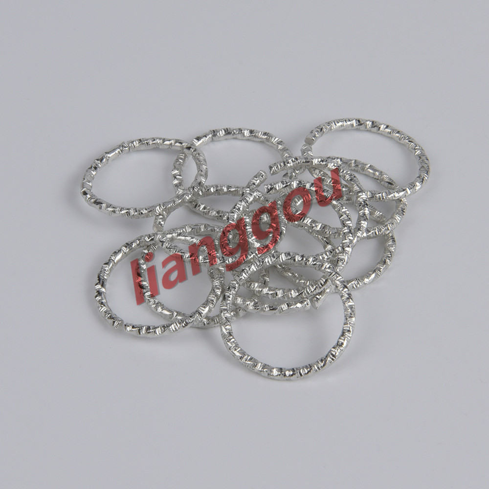 Set 100 Vòng Kim Loại Khắc Nổi (J3S144) 8-20mm Dùng Làm Đồ Trang Sức