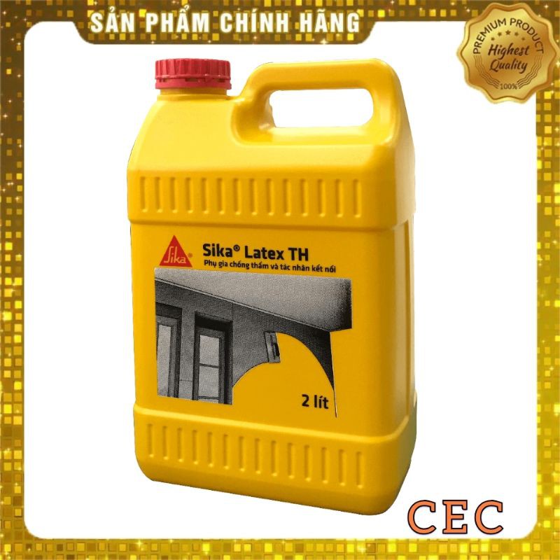 Sika Latex TH can 2 lít [Có chai lẻ] Phụ gia chống thấm và kết nối - Shop CEC