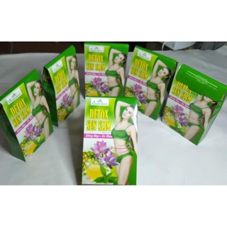 Combo thải độc 2 tháng thanh lọc cơ thể bằng Trà thải độc lá sen táo mèo Detox sen slim