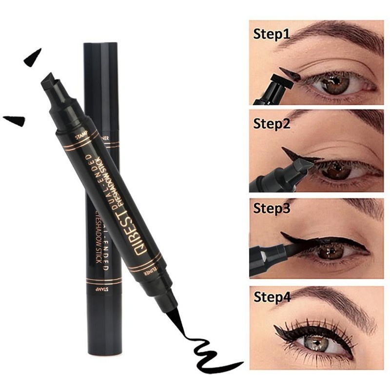 Bút Kẻ Mắt Thiết Kế 2 Trong 1 Không Thấm Nước Nhanh Khô