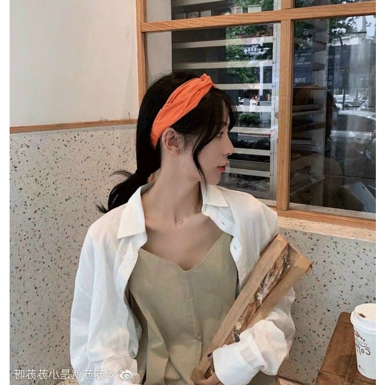 BĂNG ĐÔ TURBAN VẢI CHÉO PHONG CÁCH TIỂU THƯ ĐIỆU ĐÀ CHO NỮ.TN