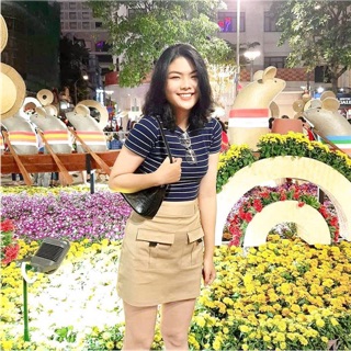 Áo thun gân crotop sọc 32