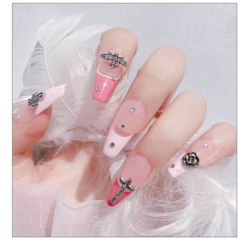 Phụ Kiện Trang Sức Bằng Hợp Kim Hình Lục Giác Đính Đá Phong Cách punk Cổ Điển Hàng Mới