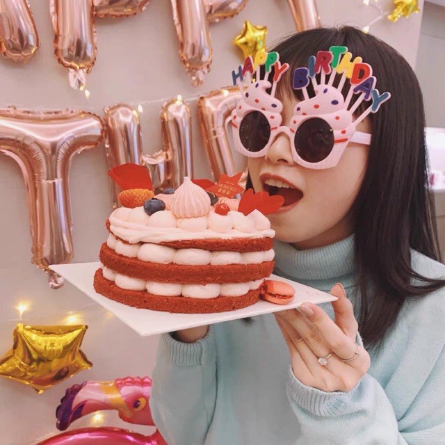 Kính chúc mừng sinh nhật bánh kem màu hồng - ms27