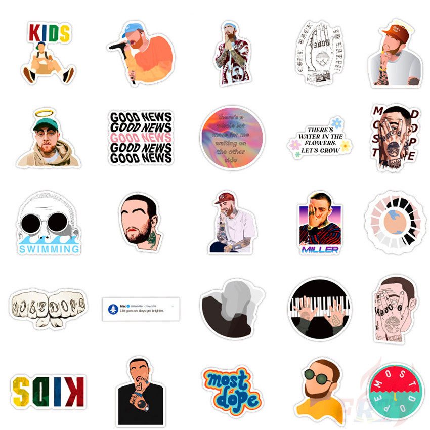 ❉ Mac Miller ：Blue Slide Park - POP Singer Rapper Stickers ❉ 50Pcs/Set DIY Fashion Luggage Laptop Skateboard Decals Doodle Stickers