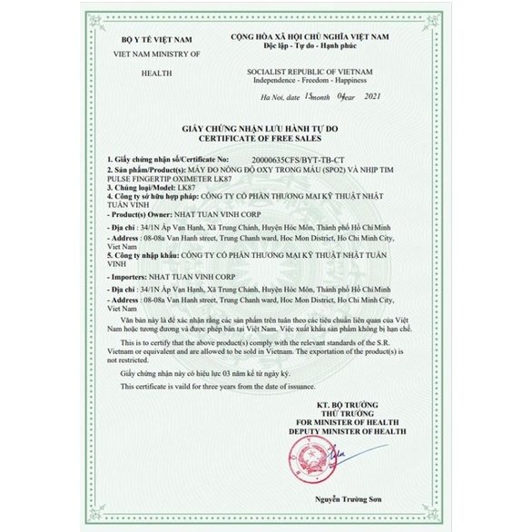 Máy spo2, đo nồng độ oxy trong máu, SMH-01