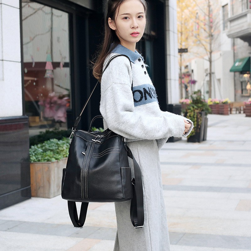 Balo đựng laptop 14inch cho nữ, chất da mềm và chống thấm nước, thời trang công sở, đi học, đi làm BMV0275