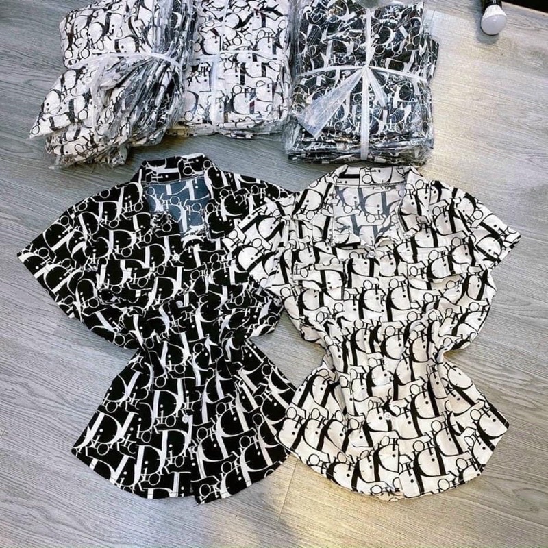 🌱ÁO SƠ MI HOẠT TIẾT CHỮ🌱Chizi Shop