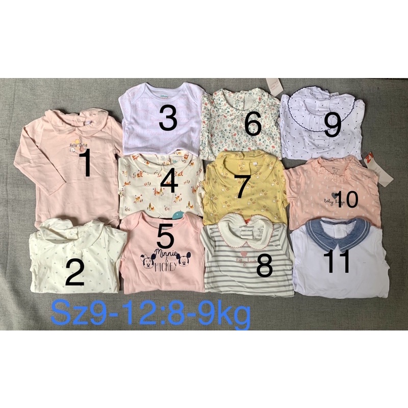Body cotton hàng xuất size 9/12:8-9kg