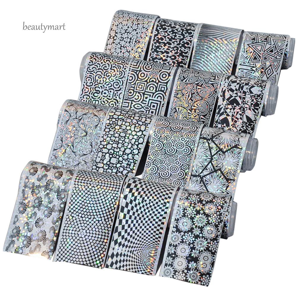 [Hàng mới về] Set 16 tấm giấy foil dán móng nghệ thuật