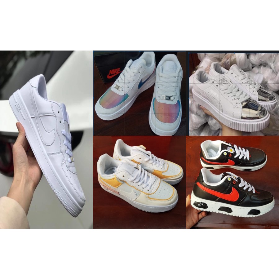 Giày Thể Thao AF1 Trắng Full, Giày sneaker Force Trắng Nam Nữ cực hot dễ phối đồ đủ box bill