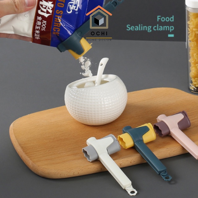 Kẹp Khóa Miệng Túi Có Nắp Đóng Mở Niêm Phong Túi Bảo Quản Thực Phẩm Bằng Nhựa Tái Sử Dụng Được