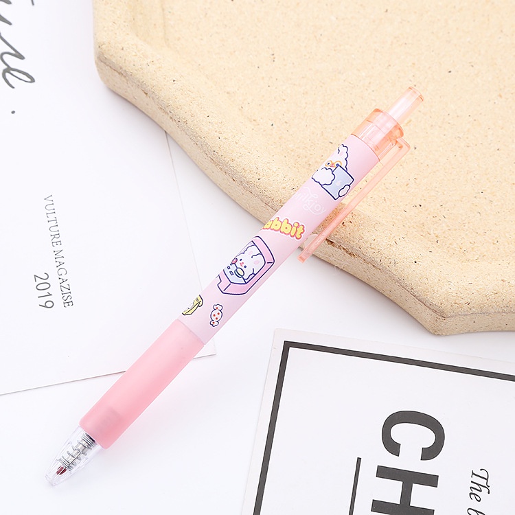 Bút Gel Bấm Ngòi 0,5mm Có Đệm Tay Họa Tiết Ngộ Nghĩnh Đáng Yêu KUMI STORE