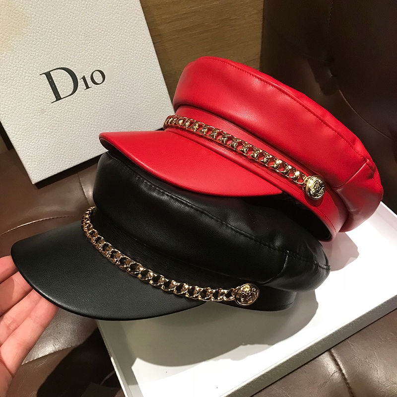 Mũ Beret Da Thời Trang Thu Đông Hàn Quốc Dành Cho Nữ