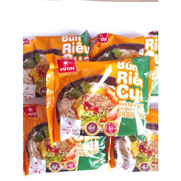 Bún riêu cua Vifon gói 80g với gói riêu cua thật