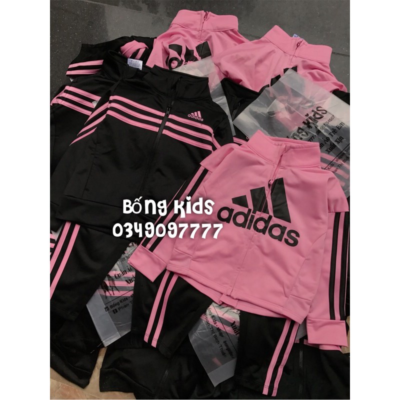 Bộ Nỉ Thể Thao Bé Gái 3 Sọc @didas