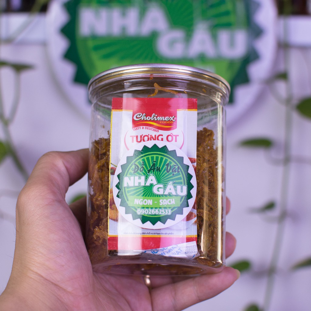 Khô mực xé tẩm vị loại ngon, hủ pet 150g - Đồ ăn vặt Nhà Gấu | BigBuy360 - bigbuy360.vn