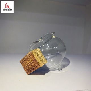 Cóng thuỷ tinh tai tre triện đồng tiền dùng cho lồng chào mào, cóng chào mào - phụ kiện lồng chim đẹp