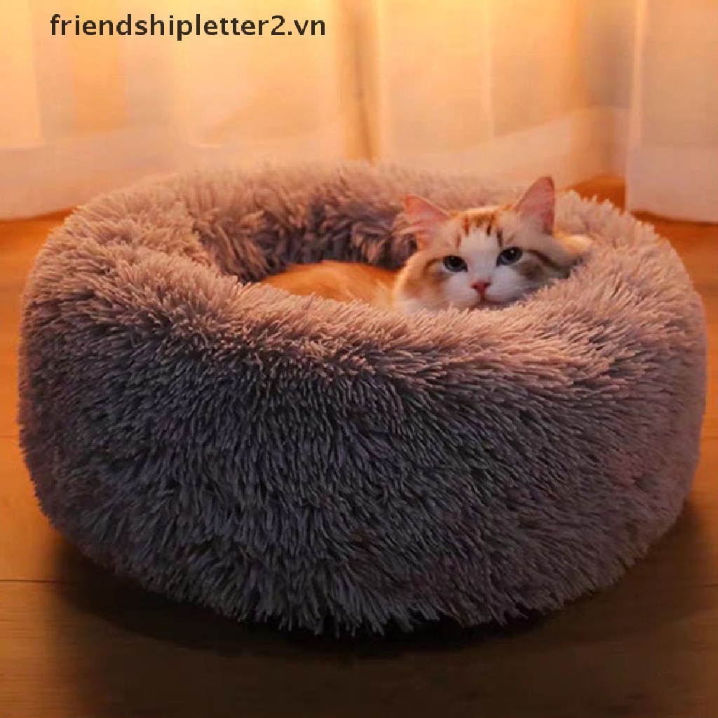 Giường Ngủ Hình Tròn Chất Liệu Cotton Siêu Mềm Cho Thú Cưng