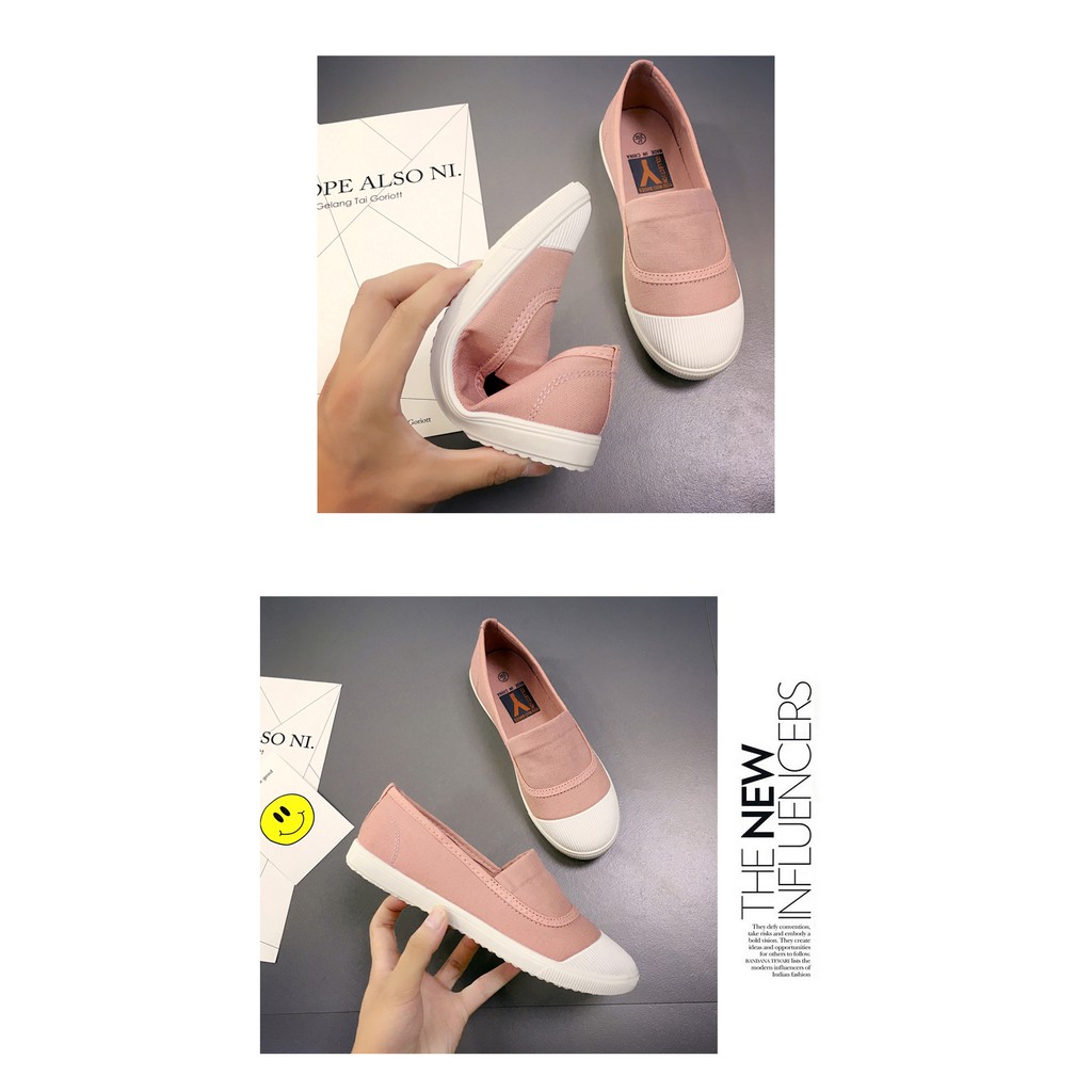 Giày Slip on nữ  vải, Giày đế bệt nữ | BigBuy360 - bigbuy360.vn