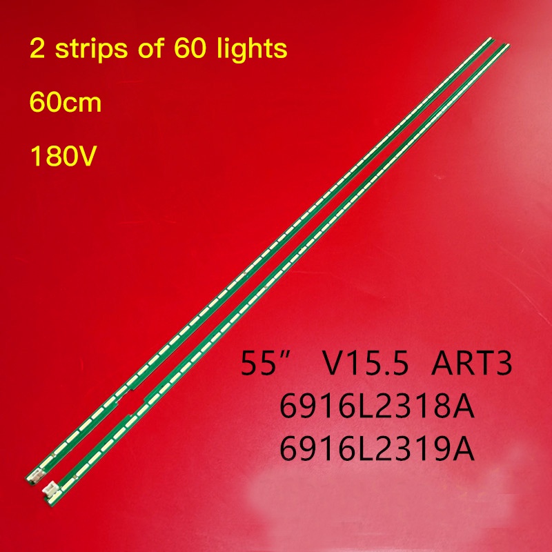 2 Cái / bộ Bộ Đèn Nền Cho LG 55inch 55LH6000-PB Brandnew Plug and Play