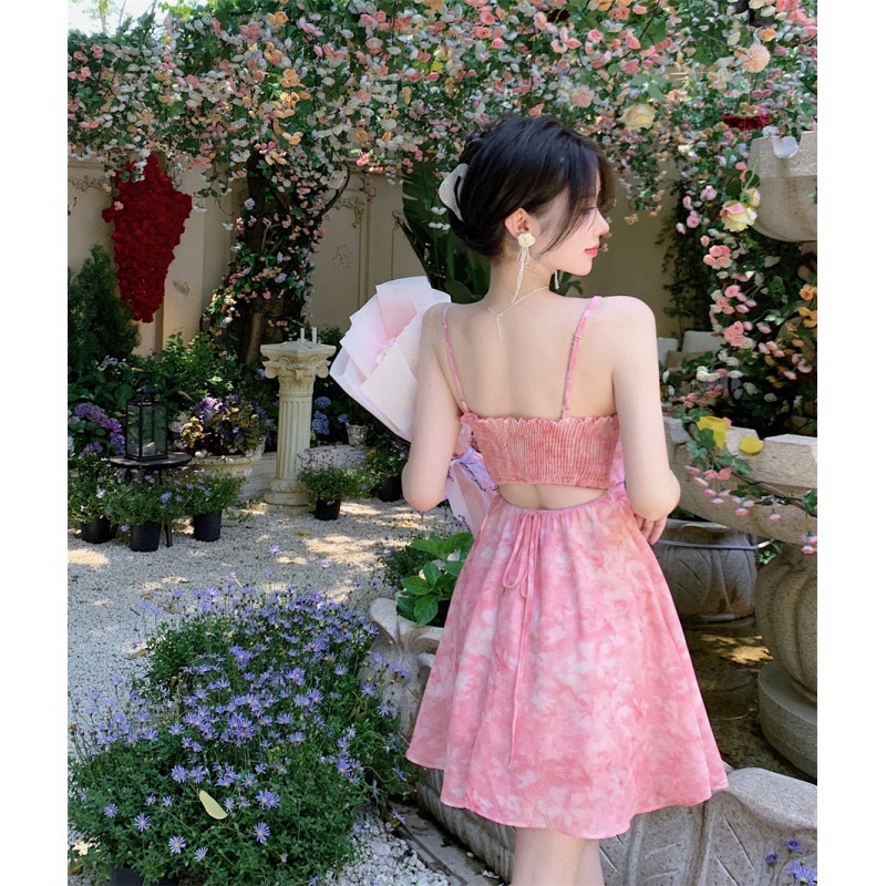 Yona’s Đầm hoa nhí cổ đổ xinh xắn thời trang nữ kèm feelback khách xinh D35P