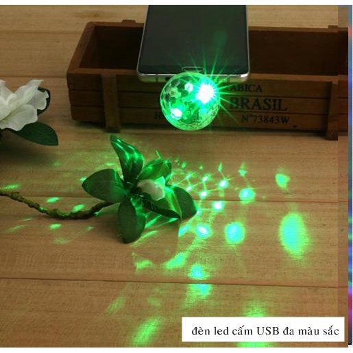 Bóng đèn LED mi ni bảy màu cảm ứng nháy theo nhạc, đầu cắm USB