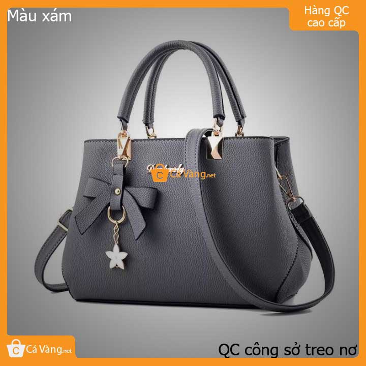 Túi xách nữ công sở treo nơ hàng Quãng Châu CAO CẤP size lớn