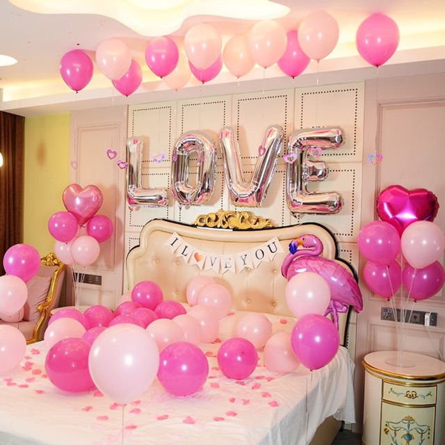 SET BÓNG TRANG TRÍ PHÒNG CƯỚI MÀU HỒNG