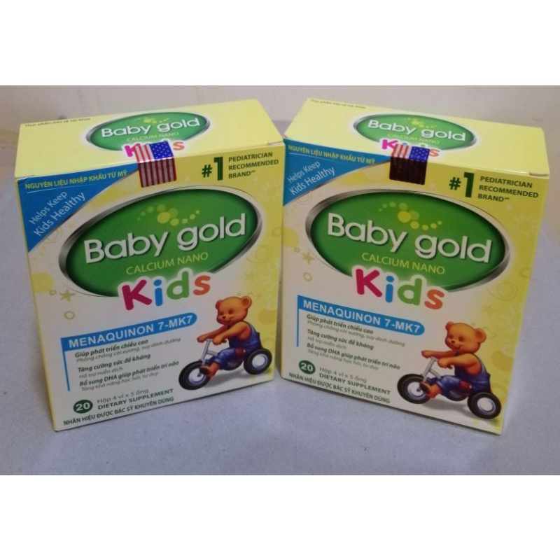 Baby gold kids bổ sung canxi nano, DHA giúp tăng cường sức đề kháng