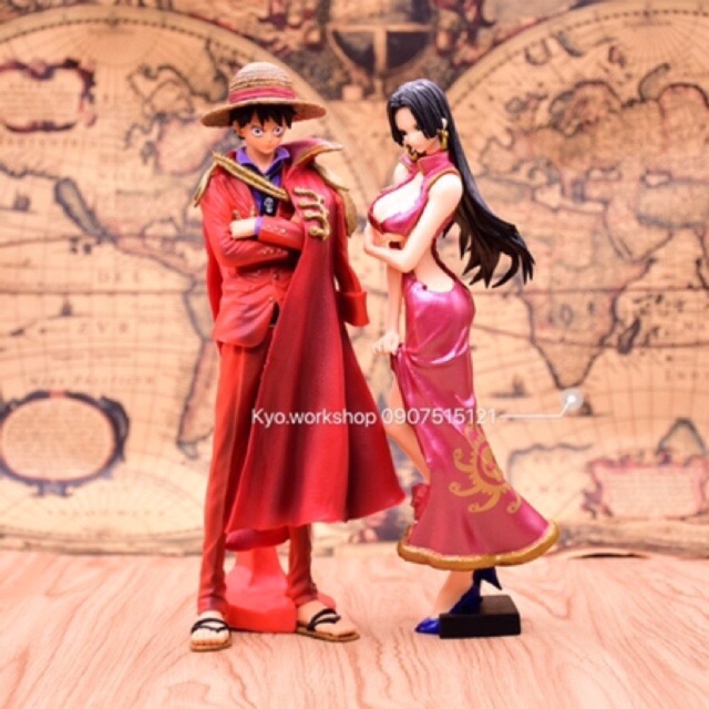 Mô hình figure nhân vật Luffy &amp; BOA trong One Piece