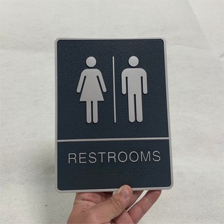 Bảng wc bằng nhựa abs gắn cửa toilet tiện dụng