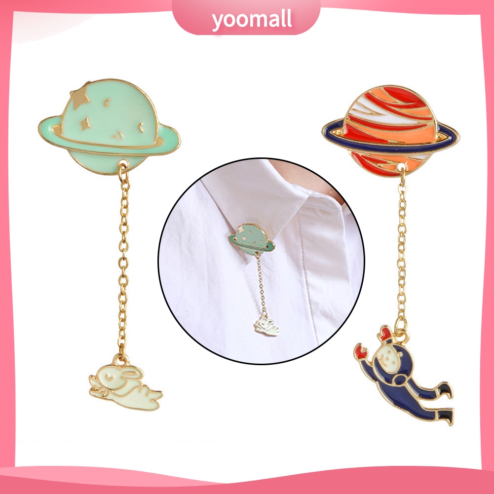 Ghim Cài Áo Hình Vũ Trụ / Thỏ / Hành Tinh Độc Đáo Cá Tính