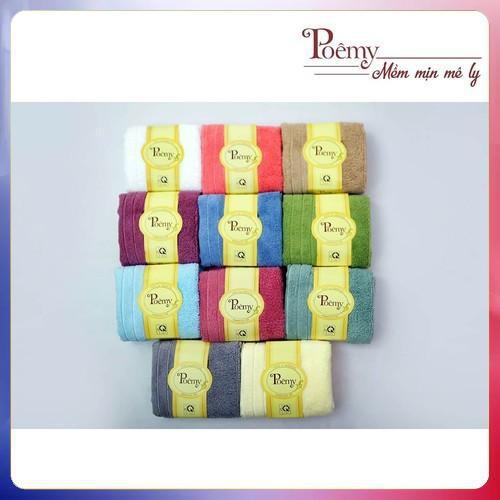 Khăn mặt vuông Poêmy sọc gân vuông 29x29cm- Khăn mặt trẻ em Poêmy cao cấp