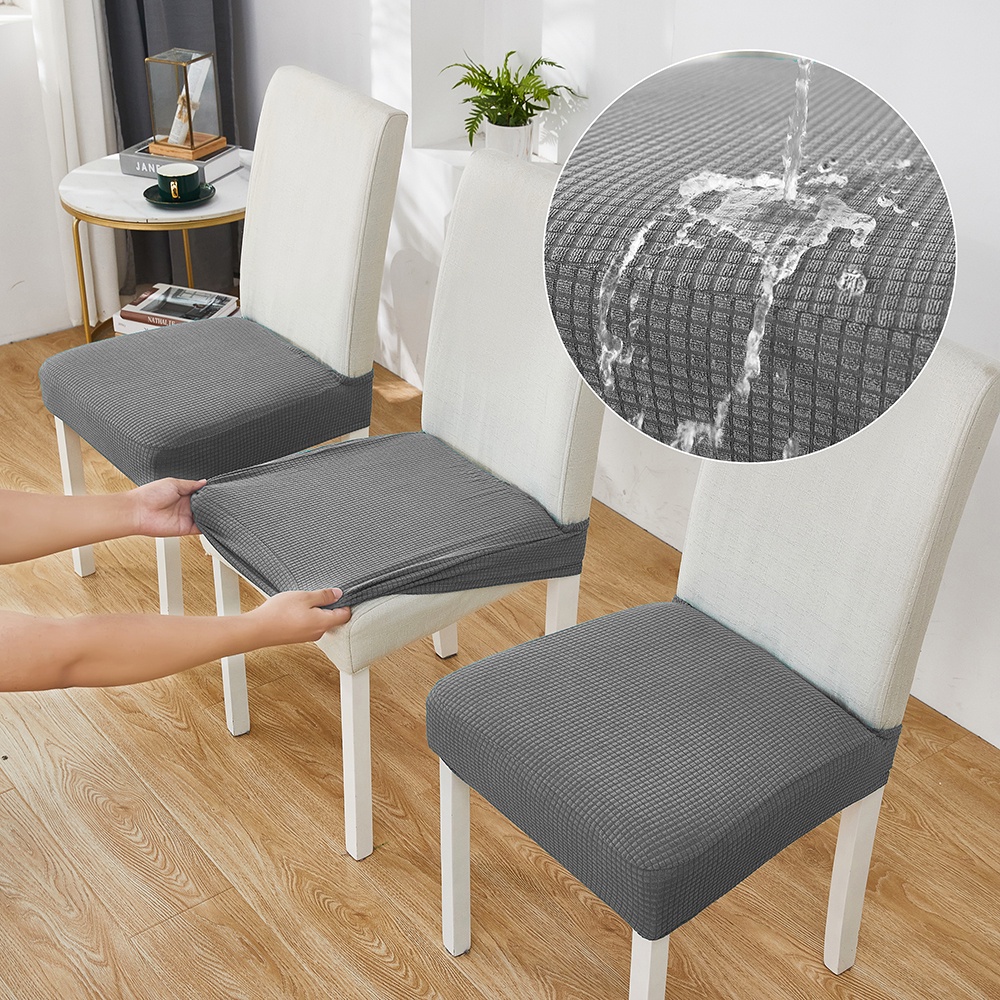 Vỏ Bọc Ghế Ngồi Bàn Ăn Bằng Vải Jacquard Co Giãn Chống Nước Thông Dụng Trang Trí Nhà Cửa